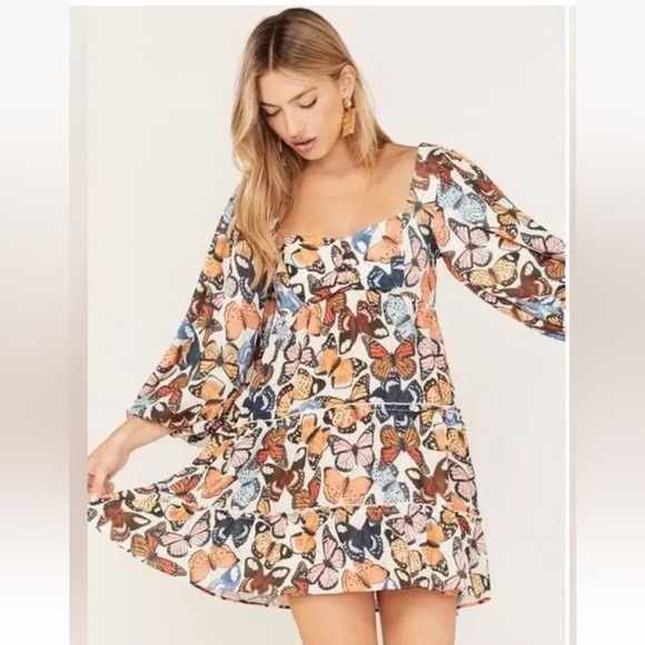 Show Me Your MuMu Butterfly Mini Dress - Picture 1 of 5